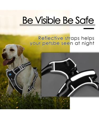 Thinkpet Anti Tug Dog Harness - Adjustable No-Choke Control with Handle | Reflective & Breathable Design | Size M Black (1 Pack) - Buy Online on GoSupps.com