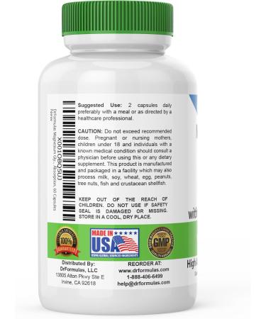 DrFormulas Magnesium Glycinate 400 mg Supplement for Women Men Kids Supplement with Chelated TRAACS Magnesium Bisglycinate 100% Chelated Capsules for Max Absorption 60 Capsules - Buy Online on GoSupps.com