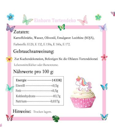 Catelves 80-Piece Unicorn Edible Cake & Cupcake Decorations | Perfect Unicorn Themed Party Supplies - Buy Online on GoSupps.com