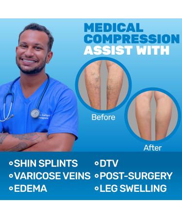 Absolute Support Opaque Compression Stockings for Men & Women - Class 2 20-30 mmHg | Ideal for Varicose Veins Swelling Lymphedema Lipedema | Beige 6XL - Buy Online on GoSupps.com