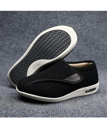 TEPtdirio Women's Arch Support Slip On Shoes - Adjustable Closure, Lightweight Breathable Diabetic Orthopedic Sneakers - Black 43 - Buy Online on GoSupps.com