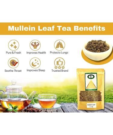 Organic Mullein Leaf Tea: Respiratory Support & Lung Cleanse - 1oz - Buy Online on GoSupps.com