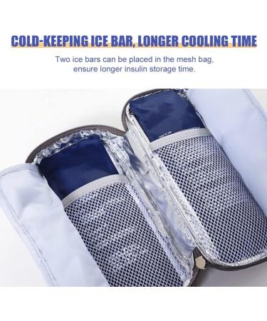 QCLUEU Insulated Insulin Cooler Travel Case Diabetic Supplies Storage Bag with 2 Ice Packs for Insulin Pens Diabetic Medication Storage (Color : Blue) - Buy Online on GoSupps.com