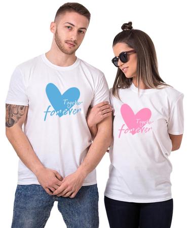 Micaxili Couples Matching Tshirt for Husband and Wife Couple Tshirt His & Her Cotton Tshirt for Women Men Couple Gift 1 Piece Medium White-men
