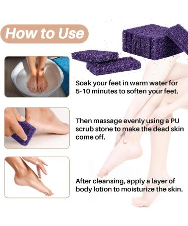 Buy Sukh 20pcs Pumice Stone Set - Foot Scrubber for Dead Skin | Spa Quality Foot Care Kit for Men & Women - Heavy Callus Remover - Buy Online on GoSupps.com