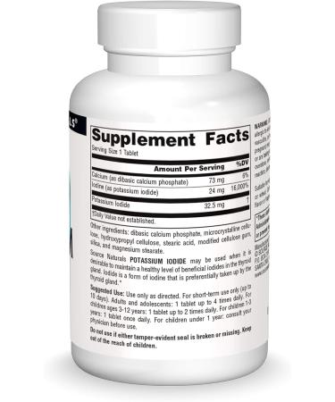 Source Naturals Potassium Iodide 120 Tabs - Thyroid Support Supplement - Buy Online on GoSupps.com