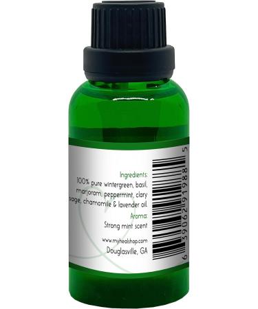 H.E.A.L.'s Frosted Fire Essential Oil Blend 1oz Wintergreen Basil Marjoram Peppermint Sage Chamomile Lavender Blend for Diffusers - Buy Online on GoSupps.com
