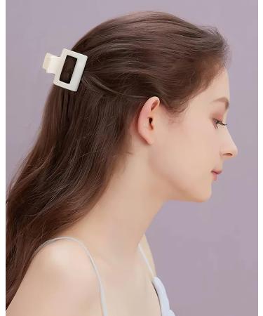 Matte Hair Claw Clips Set - 12 Medium & 2 Small Thick Square Hair Claws for Non-Slip Hold - Women's Hair Accessories - Buy Online on GoSupps.com