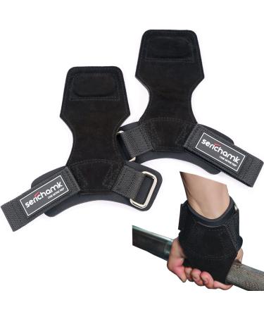 Wrist Straps for Weightlifting with Wrist Wraps,Leather Weight Lifting Wrist Wraps Grip Assistance Deadlift Straps Workout Gym Straps for Men and Women Black - Buy Online on GoSupps.com
