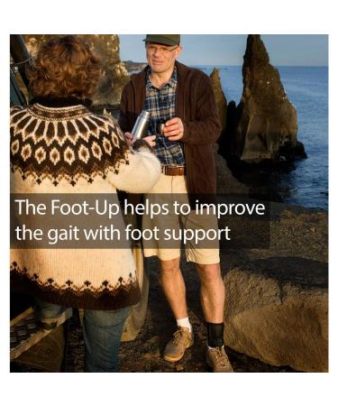 Ossur Foot-Up Drop Foot Brace | AFO for Drop Foot Support - Lightweight & Adjustable Wrap for All-Day Comfort | Breathable Material for Walking | Black Large - Buy Online on GoSupps.com