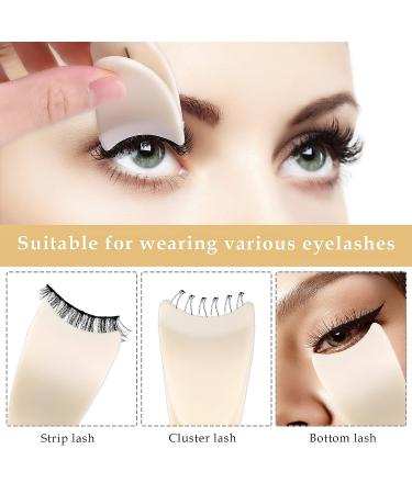 3-in-1 False Eyelashes Applicator Tool for Easy and Precise Application | Upper and Lower Eyelash Brush Mascara Guard | Makeup Tool for Convenient Lash Wear - Buy Online on GoSupps.com