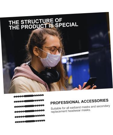 Fomiyes 40 PC Mask Hooks - Black Rope Extension Straps for Comfortable Face Mask Fit | Ear Hook Elastic Cord - Buy Online on GoSupps.com