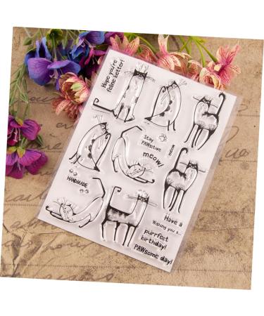 Lurrose 3pcs Stamps DIY Cat Clear Stamp Emailed Stamp Silicone Seal Stamp Photo Album The Album Animal As Shownx3pcs mediumx3pcs - Buy Online on GoSupps.com