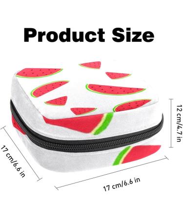 Watermelon Pattern Menstruation Pad Bag with Zipper | Women's Tampon & Napkin Collection Bag | Stylish & Functional Storage for Girls - Buy Online on GoSupps.com