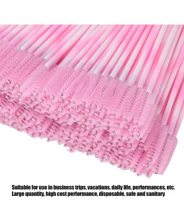 Mascara Brush Disposable Eyelashes Brush Hygienic Fiber Brush Head for Women Female(Pink) - Buy Online on GoSupps.com