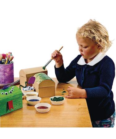 Colorations DIY Papier-Mache Treasure Chests - Set of 12 - Buy Online on GoSupps.com