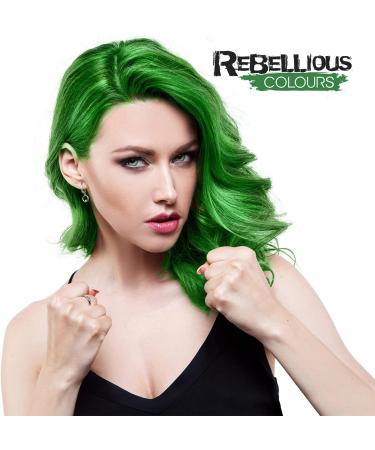 Rebellious Colours 100% Vegan Semi Permanent Hair Dye 100ml - Voodoo Green - Buy Online on GoSupps.com