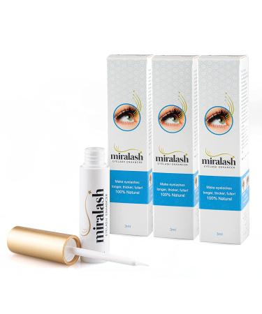 Miralash eyelash serum |Conditioner for eyelashes 3 ml |Serum for long dense eyelashes |Eyelash growth and eyelash recovery |Eyelashes Growth Serum (3 ml (3 -pack)) 3 Pi ces