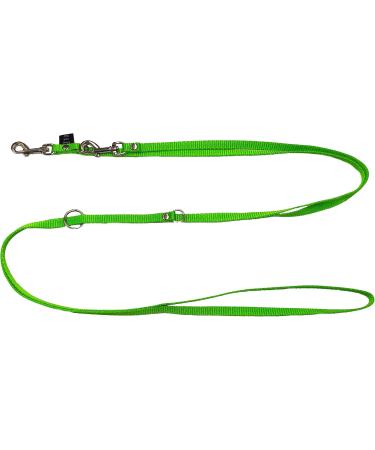 Elropet Adjustable Dog Leash for Small Dogs - Mini Double Linen 2m-5m Length 10mm Neon Green - Buy Online on GoSupps.com