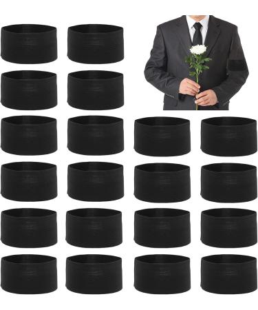 20-Piece Black Elastic Mourning Bracelets | Grief & Funeral Bands | Delitls Floral Sports Memorial Bracelets - Buy Online on GoSupps.com