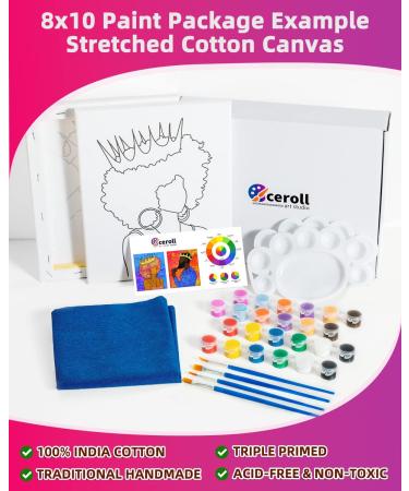 2 Pack Afro King Queen Love Couple Canvas Painting Kit - DIY Date Night Party Favor | Pre Drawn Stretched Canvas Birthday Gift for Couples - BLM Inspired - Buy Online on GoSupps.com