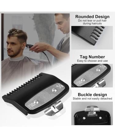 Professional Hair Clipper Guard Clipper Combs 2 Lengths 1.5mm&4.5mm Clipper Plastic Attachment Comb with Metal Clip Fits All Full Size Clippers (Black) - Buy Online on GoSupps.com