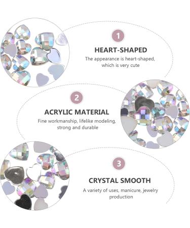 Minkissy 1 Set Nail Drill Nail Gems Stones Gems for Nails Pink Nails with Rhinestones 3d Nail Art Diamond Heart Stones and Crystals Nail Charms Nail Jewels Decor Manicure Acrylic Colorful - Buy Online on GoSupps.com