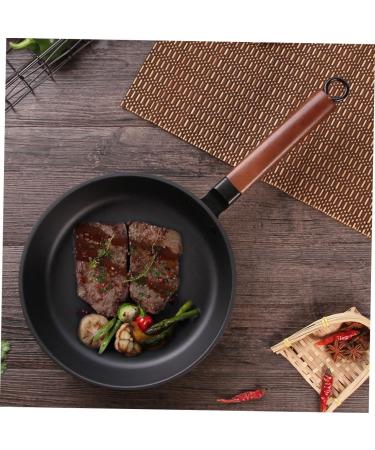 ABOOFAN Pan Mini Wok Egg Frying Skillet Stainless Steel Wok Mini Griddle Cooking Pot Stainless Steel Cooking Utensils No Stick Stainless Steel Cookware Wooden Omelette Plate Flat - Buy Online on GoSupps.com