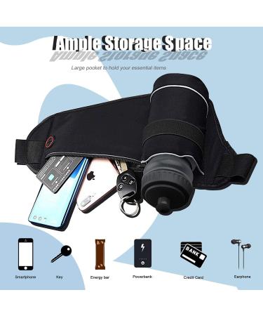 MOVOYEE Waterproof Running Belt with Water Bottle Holder - Sport Fanny Pack for Men and Women | Fits iPhone 13/12/11/Pro Max/Xs/X/Xr/8/7/6/Plus/SE MINI Galaxy - Runner Waist Bag - Buy Online on GoSupps.com
