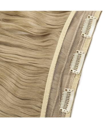 61cm Clip-In Hair Extensions - Wavy Gold Blonde & Ash Blonde Mix - 120g Human Hair with 5 Clips for a Natural Look - Buy Online on GoSupps.com