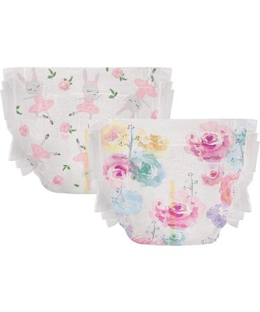 The Honest Company Clean Conscious Diapers - Rose Blossom + Tutu Cute | Size 1 (8-14 lbs) 80 Count | Plant-Based & Sustainable - Buy Online on GoSupps.com