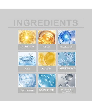  Nuvilo Vitamin C Hyaluronic Acid Face Serum - Moisturizing Care for Smooth Radiant and Balanced Skin (4 Pcs) - Buy Online on GoSupps.com