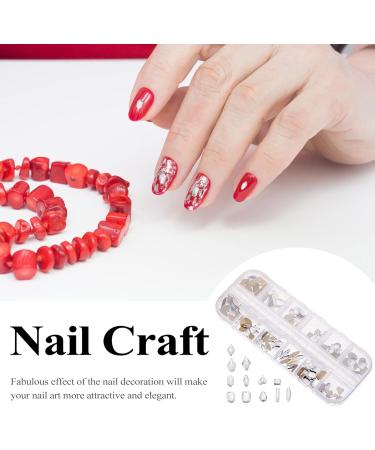 Minkissy 1 Box Nail Drill Nail Art Sequins Nail Tip Decal Nail Glitter Sequins Nail Art Diamond Manicure Jewelry Decoration Rhinestones Manicure Charm Crystal 3d Metal Sticker White - Buy Online on GoSupps.com