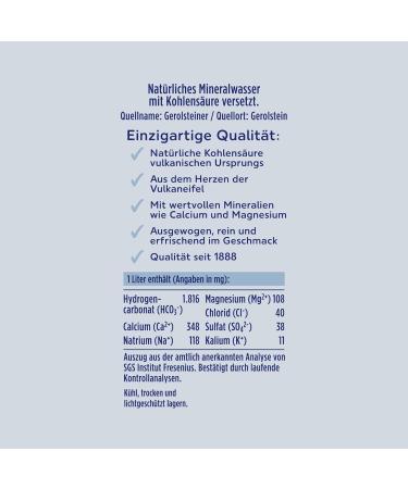Buy Gerolsteiner Sparkling Water 24x500ml - Refreshing Natural Mineral Water in Disposable Bottles - International Shipping Available - Buy Online on GoSupps.com
