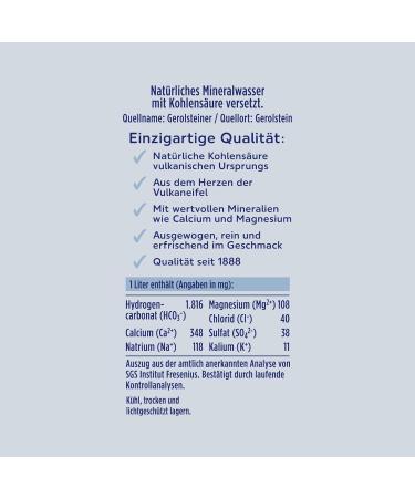 Buy Gerolsteiner Sparkling Water (6 x 1.0L) - Refreshing & Convenient Disposable Pack - International Shipping Available - Buy Online on GoSupps.com