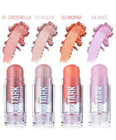 TINTARK Chubby Cream Highlighter Stick - Glitter Eyeshadow & Face Makeup | Ariel - Purple - Buy Online on GoSupps.com