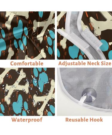 Bone Paw Print Beard Bib - Non-Stick Waterproof Grooming Cape for Men | Hair Catcher & Trimming Apron with Suction Cups | Perfect Gifts for Men - Buy Online on GoSupps.com