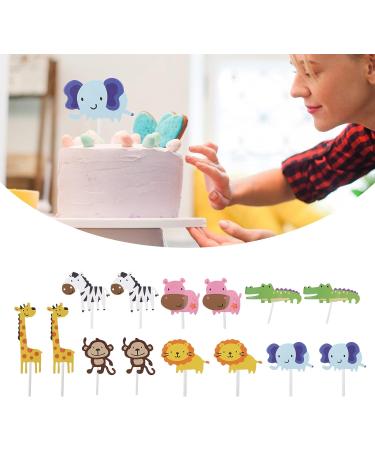 cyrank 14Pcs Farm Cupcake Topper Farm Animal Theme Cupcake Topper Cake Picks Decoration Cake Topper Party Decorations for Kids Birthday Baby Shower - Buy Online on GoSupps.com