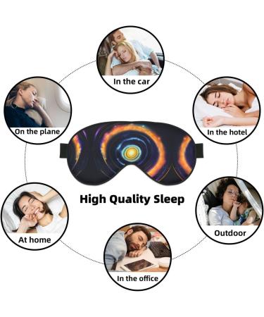 Space Spiral Cosmic Energy Print Eye Mask | Double-Sided Soft & Light Blocking for Better Sleep - Buy Online on GoSupps.com