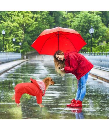 Dog Raincoats Waterproof for Small Medium Dogs Clear Hooded Dog Raincoats Dog Raincoat Jacket with Reflective Strips Dog Rain Coat Jacket with Legs Full Coverage Dog Waterproof Coat (L) - Buy Online on GoSupps.com