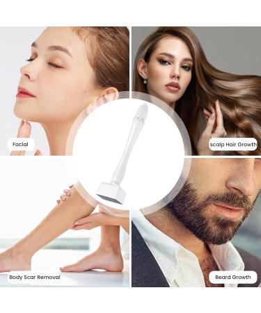ANIROY Adjustable Stamp Microneedling 140 Titanium Needles Professional Microneedling Stamp Professional Microneeding Pen for Face Body Hair Beard Growth - Buy Online on GoSupps.com