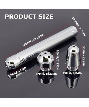 TSHAOUN Shower Enema Douche Kit with 3 Aluminum Shower Nozzle + Velvet Carry Bag + 2 Cleaning Brush Shower Douche Cleansing System Intimate Hygiene Colonic Cleanse Kit for Men and Women (Sliver) - Buy Online on GoSupps.com