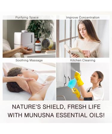 MUNUSNA Eucalyptus Essential Oil and Peppermint Essential Oil Premium Grade Pure & Natural Essential Oils for Hair Body Skin Aromatherapy Diffuser Meditation Massage Home Candle Soap Bath Bo - Buy Online on GoSupps.com