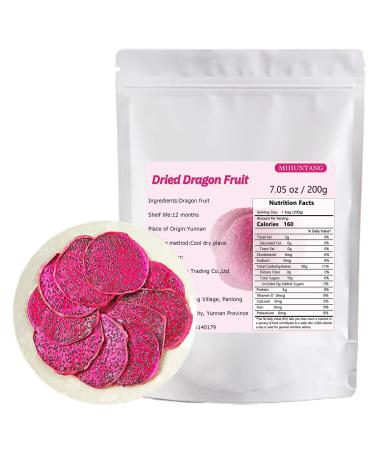 MIHUNTANG Dried dragon fruit chips 200g Dried fruit snacks Red dragon fruit pitaya chips