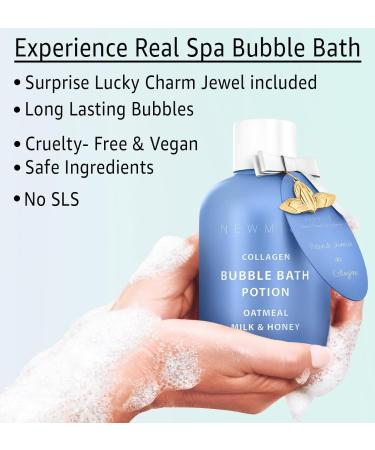 Collagen Bubble Bath - Oatmeal Milk Honey - Moisturizing Luxury Foaming Bath for Women - Relaxing Stress Relief & Self Care Spa Gift - Buy Online on GoSupps.com