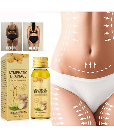 2 pieces ginger shower gel shower gel lymph drainage shower gel mini fat burner shower gel ginger body slimming shower gel skin tightening smoothing fat burning drainage body wash - Buy Online on GoSupps.com