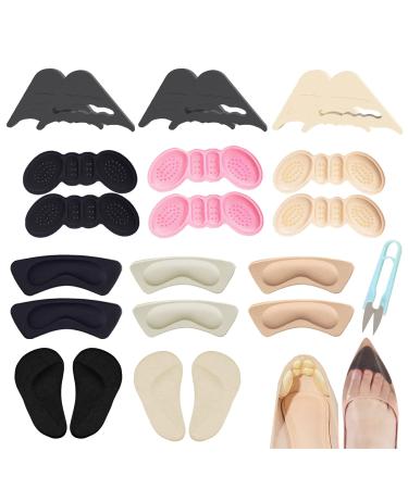 11 pairs of heel cushion heel protection For too large shoes heel holder flat foot orthopedic insole heeling scale shoe filler inserts heel pads pads heel heel shoe inserts heel pads multi-color-3