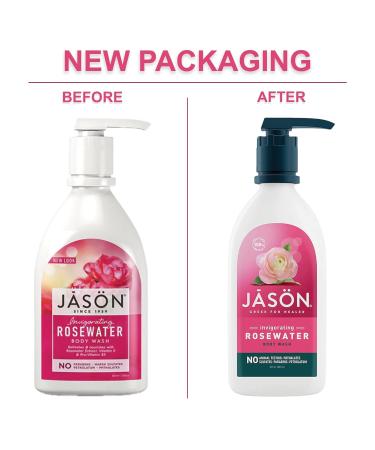 Jason Natural Body Wash - Invigorating Rosewater 30 fl oz | Refresh & Hydrate - Buy Online on GoSupps.com