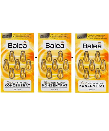 3 Packs of Balea Q10 Anti-Wrinkle Concentrate Serum 21 Capsules